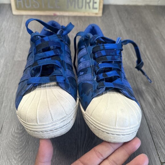 Size 8.5 - adidas A Bathing Ape x Undeafeated x Superstar 80s Blue Camo main image 8